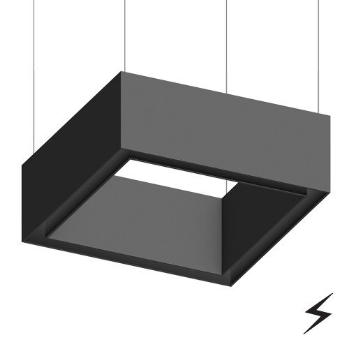 Traceline Deep Pendant Direct/Indirect Square, 1000x1000mm - Micro Prismatic- High-Output