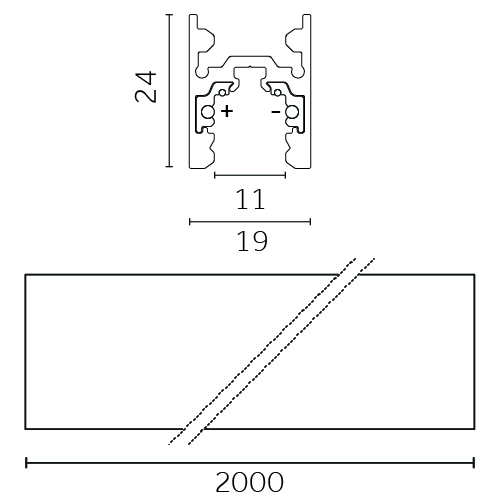 Track Outline 24V - Pendant