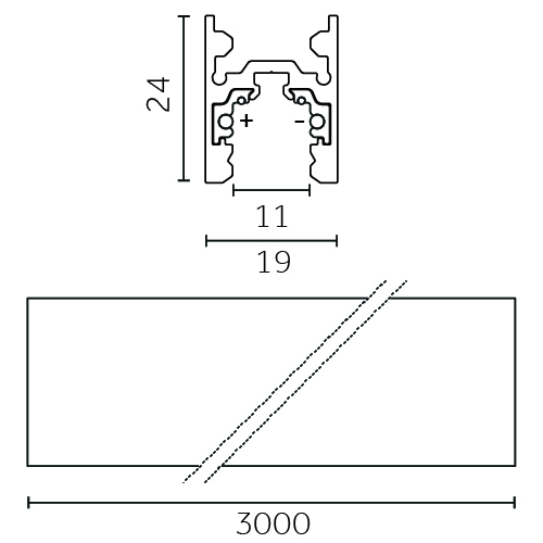 Track Outline 24V - Pendant