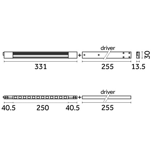 Incline Dark Performance, High Output - 250mm