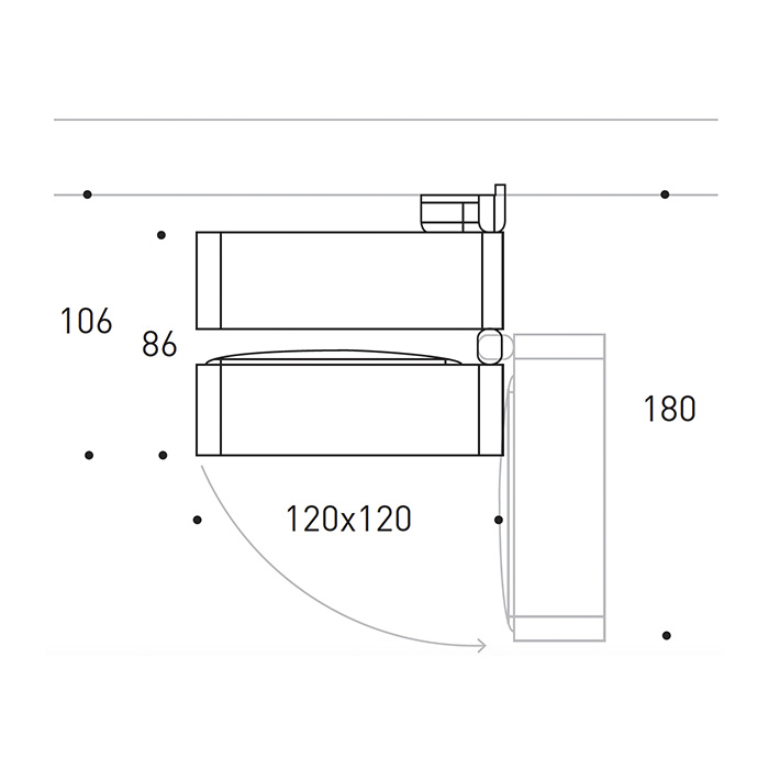 Splyt Track, adjustable projector