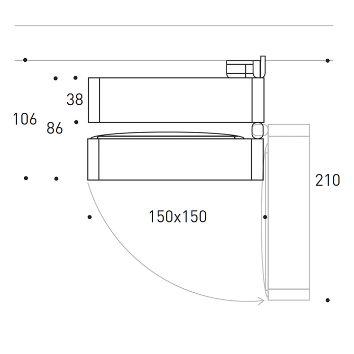 Splyt Track, adjustable projector