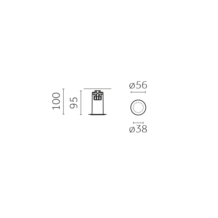 Trybeca Round, MINI, ROUND fixed recessed luminaire, WITH BEZEL