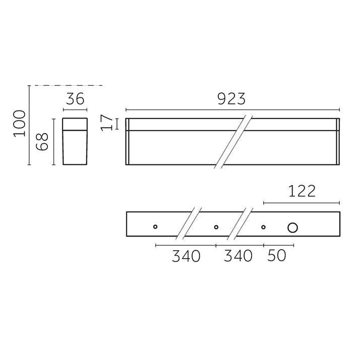 Yori Linear surface/pendant, BH250