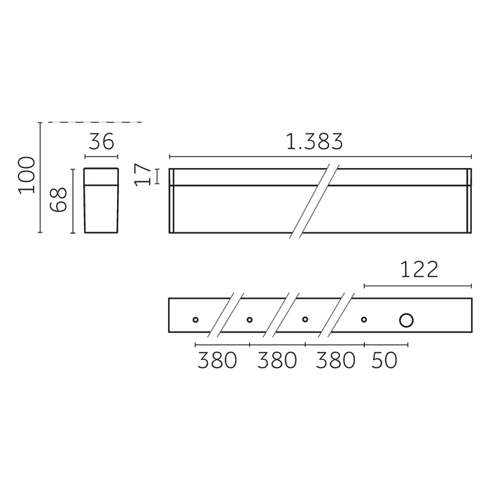 Yori Linear surface/pendant, BH270