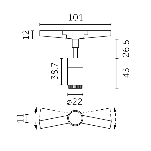 Yori Outline 24V - Zoom, Ø22mm | Precision 1X - Zoom Curved