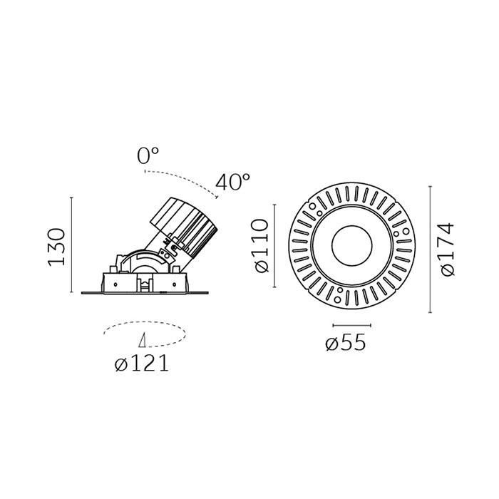 Mood Pro Adjustable Round, Ø110mm