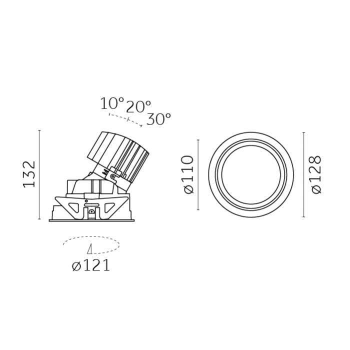 Mood Pro Wall Washer Round Flush, Ø110mm