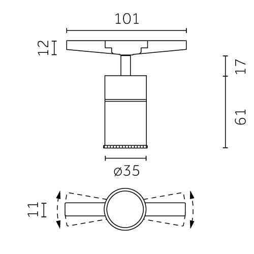 Yori Outline 24V - Zoom, Ø35mm | Precision 1X - Zoom Curved