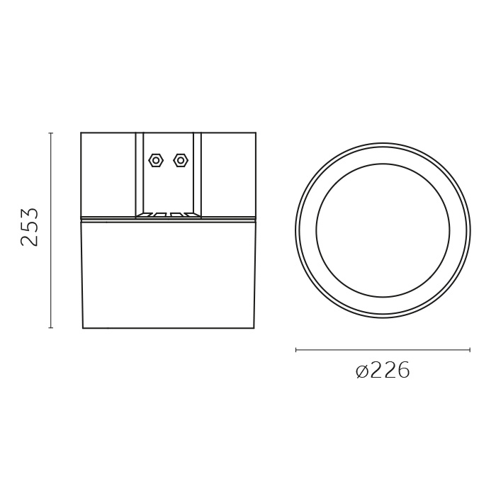 Envios IP66, Surface mounted projector IP66