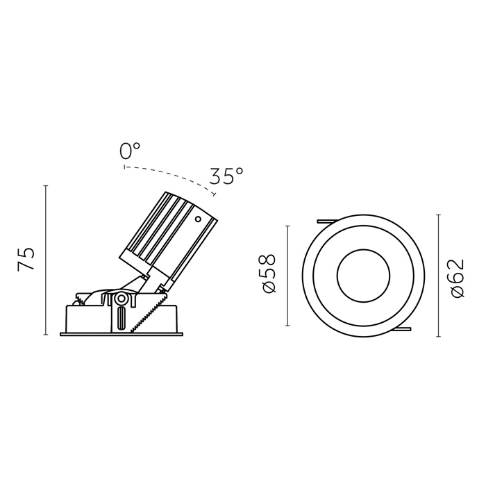 Mood Pro Adjustable Round, Ø50mm